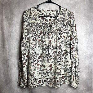 Lucky Brand Floral Blouse. size Medium